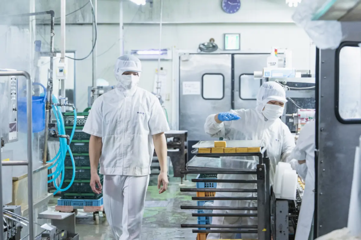 製造工場で作業をする様子